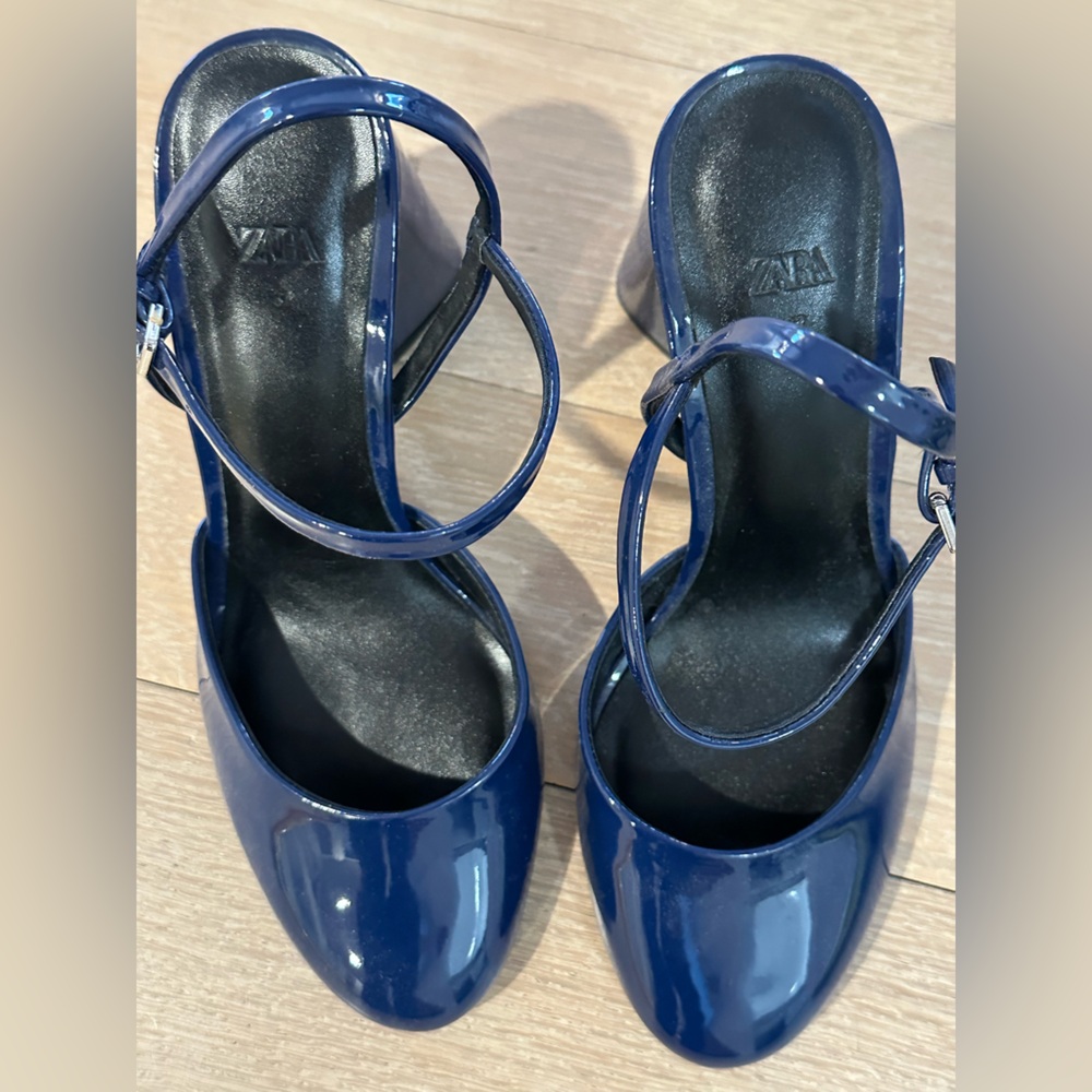 Navy Blue ZARA Women's Heels